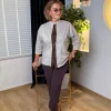 Kahve İkili Gömlek Takım 5519