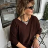 Kahverengi Merserize Bluz 3035