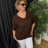 Kahverengi Merserize Bluz 3232