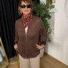 Kahverengi Süet Önü Robalı Kuplu Ceket 40229