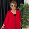 Kırmızı Taş Desenli Bluz 1036