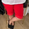Kırmızı Urgan Kemerli Şort 26133
