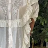 Krem Taşlı Gömlek 6948