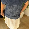 Lacivert Desenli Bluz 261387