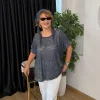 Lacivert Desenli Şallı Bluz LDV