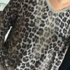 Leopar Desen Simli Bluz 21812