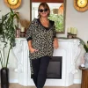 Leopar Desenli Sweat Takım 8028