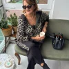 Leopar Desenli Sweat Takım 8028
