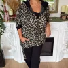 Leopar Desenli Sweat Takım 8028