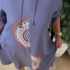 Lila Taşlı Elbise 40168-1