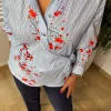 Mavi Çizgili Bluz 23116-1