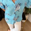 Mavi Desenli Bluz 5179