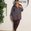 Mavi-Kahve Desenli Ceket 26-6135