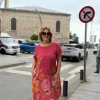 Mercan Kısa Kol Keten Elbise 06820