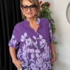 Mor Desenli Bluz 15455-26