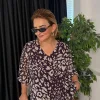 Mor Kolu Lastikli Bluz 3661