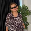 Mor Kolu Lastikli Bluz 3661