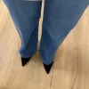 Orta Mavi Bol Paça Pantolon 8017