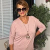 Pembe Düz Desen Triko Kazak Y59100