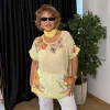 Sarı Desenli Şallı Bluz LDV