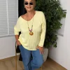 Sarı Triko Kazak Y82581