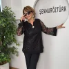 Siyah Dantel Bluz 2192