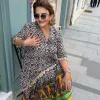 Siyah Desenli Elbise AN10623
