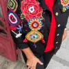 Siyah İşlemeli Ceket BY130