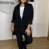 Siyah Kadife İkili Gömlek KG616