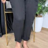 Siyah Keten Pantolon 11451-26