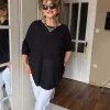 Siyah Merserize Bluz 3035