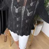 Siyah Merserize Triko Bluz 1150