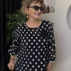 Siyah Puantiyeli Bluz 2075