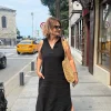 Siyah Sıfır Kol Elbise BY086