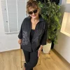 Siyah Sırt Düğmeli Gömlek 5544