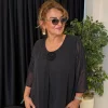 Siyah Taş Desenli Bluz 1036