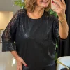 Siyah Taşlı Bluz 000329