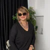 Siyah V Yaka Uzun Kollu Bluz 20725
