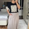 Taş Rengi Cepli Etek 13816