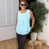 Turkuaz Şifon Bluz 2225