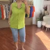 Yeşil Askılı Sıfır Kol Bluz KG-25003