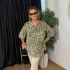 Yeşil Kolu Lastikli Bluz 3661