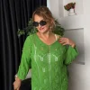 Yeşil Merserize Triko Bluz 1150