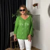 Yeşil Merserize Triko Bluz 1150