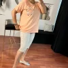 Yıldız Desen Yaldızlı Simli Bluz 41779