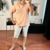 Yıldız Desen Yaldızlı Simli Bluz 41779