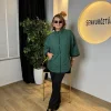 Zümrüt Yeşili Kapitone Mont 7049