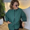 Zümrüt Yeşili Kapitone Mont 7049