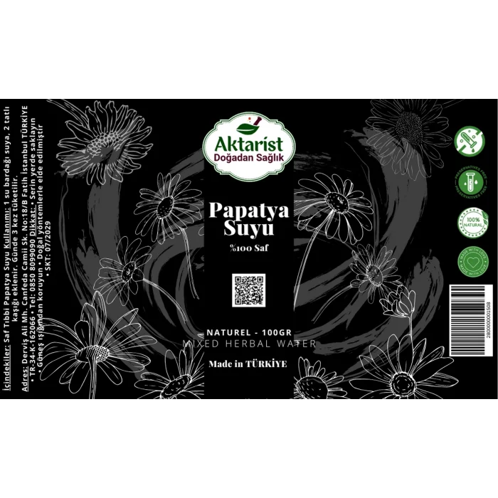Aktarist Saf Papatya Suyu 100ml Cam Sprey Şişe