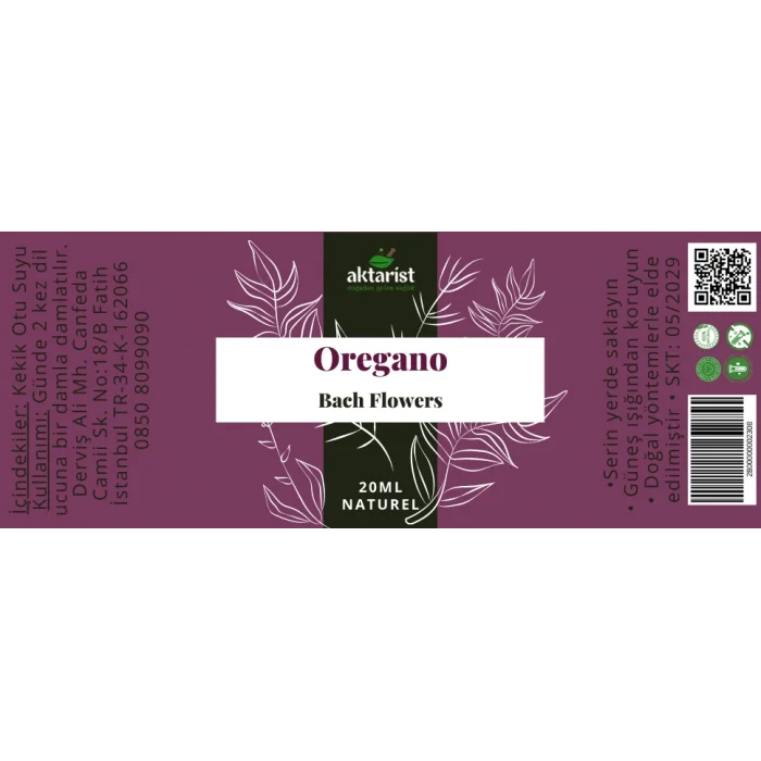 Oregano - Bach Flowers Water 20Ml